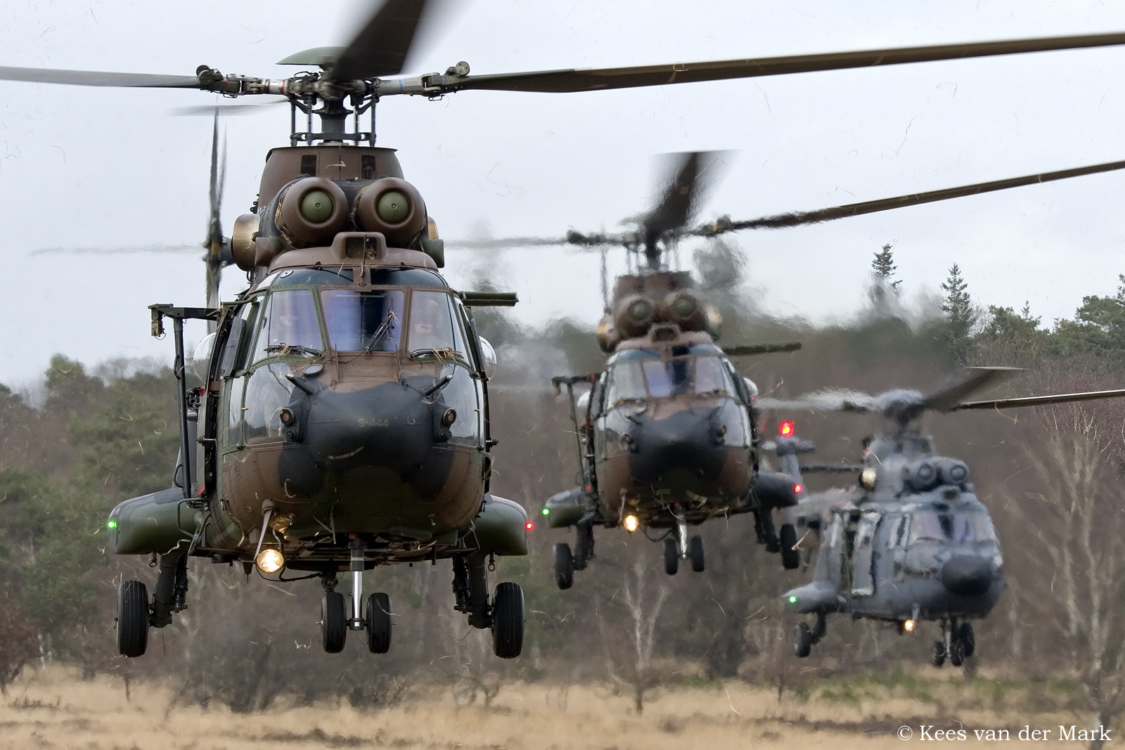 Formatievlucht met Cougars van 300 Squadron